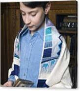 Boy Reading From Torah Canvas Print