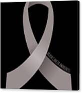 Brain Cancer Awareness Ribbon Canvas Print