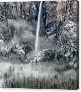 Bridalveil Fall In The Fog Canvas Print