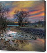 Bridge Over Mckenzie Creek Ii Canvas Print