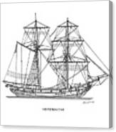Brigantine  - Mediterranean Sailing Ship Canvas Print