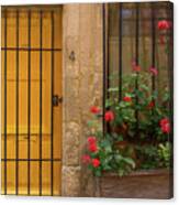 Bright Yellow Welcome In Arles, France Canvas Print