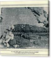 British Soldier In Gallipoli Resting On Live Shells K5 Canvas Print