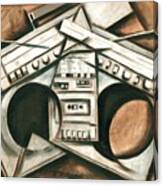 Broken Beats Vintage Stereo Boombox Art Print Canvas Print