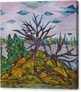 Broken Tree Island Canvas Print