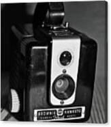 Brownie Flash Camera 1940s Bw Canvas Print