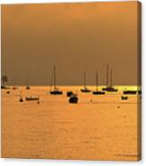 Golden Sunrise On Kittery Harbor Canvas Print