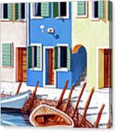 Burano, Italy -prints Of Oil Painting Canvas Print