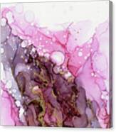 Burgundy Crimson Bubbles Canvas Print