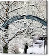 Burial Hill Summer St Entrance Winter Canvas Print