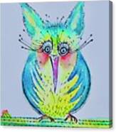 Cactus Perch Owl Canvas Print