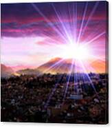 Cajas Sunset Over Cuenca Canvas Print