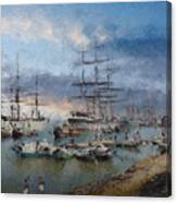 Calcutta In The Age Of Sail Canvas Print