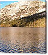 California Mountains Cold Lake Waters Panorama Canvas Print