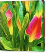 Calla Lily Tropical Canvas Print