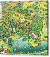 Camp Rockmont Map Illustration Canvas Print