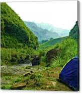 Camping In The Mountains Canvas Print