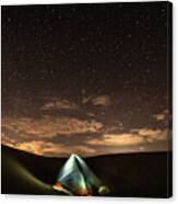 Camping On The Sand Dune Canvas Print