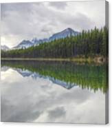 Canadian Rockies Reflection Lake Canvas Print