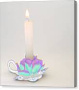 Candle In Holder Canvas Print