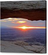 Canyonlands National Park -sunrise From Mesa Arch Canvas Print