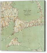 Cape Cod And Vicinity Historical Map Canvas Print