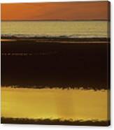 Cape Cod Bay Sunset Sailboat Canvas Print