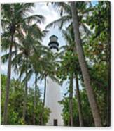Cape Florida Lighthouse On Key Biscayne Canvas Print