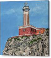 Capri Lighthouse Canvas Print