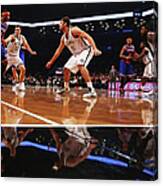 Carmelo Anthony, Brook Lopez, And Mirza Teletovic Canvas Print