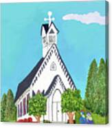 Carpenter Gothic Church In Louisiana Canvas Print