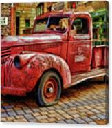 Casa De Fruta 1940 Red Pickup Canvas Print