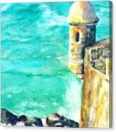 Castillo De San Cristobal Ocean Sentry Canvas Print