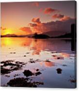 Castle Stalker Sunset, Loch Linnhe, Argyll, Scotland Canvas Print