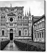 Certosa Di Pavia In Lombardy, Italy - Black And White Canvas Print