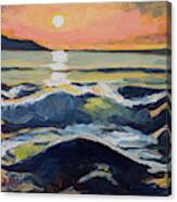 Chanteiro Beach Sunset Galicia Spain Canvas Print