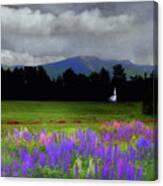 Chapel In The Lupine Mindscape Canvas Print