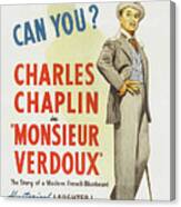 Charlie Chaplin In Monsieur Verdoux -1947-, Directed By Charlie Chaplin. Canvas Print