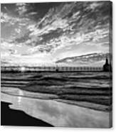 Chasing The Dream Black And White Canvas Print