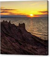 Chimney Bluffs State Park Sunset Canvas Print