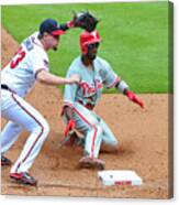 Chris Johnson And Jimmy Rollins Canvas Print