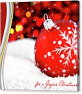 Christmas Cheer Red Snowflake Ornament Canvas Print