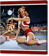 Christmas Pinup By Bill Medcalf Art Old Masters Xzendor7 Reproductions Canvas Print