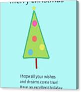 Merry Christmas Tree Canvas Print