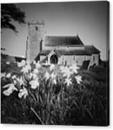 Church At Spring Time Canvas Print