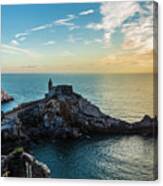 Church Of St. Peter At Sunset In Porto Venere Canvas Print