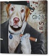 Cigar Dallas Dog Canvas Print