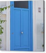 Cinisi Door In Blue Canvas Print