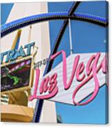 City of Las Vegas Arch and the Strat From Below Portrait Art Print by Aloha  Art - Pixels