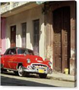 Classic Chevrolet In La Habana Vieja Cuba Canvas Print